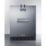 24" Wide Front Tap Built-In <br>Cold Brew Coffee Kegerator, ADA-Compliant <br> Door Swing LHD , Stainless Steel <br> Summit SBC7BRSFRTPCFADALHD