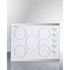 27" Wide 230V <br> 5-Burner Radiant Cooktop<br> Cabinet White <br> Summit CRS5B14W