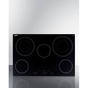 30" Wide 208-240V <br> 5-Burner Radiant Cooktop <br> Summit CR5B30T7B