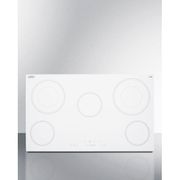 36" Wide 208-240V  <br> 5-Burner Radiant Cooktop <br> Cabinet White  <br> Summit CR5B36TXW