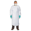 AlphaTec Isolation Gown <br>AAMI Level 2 Spnbnd Plyprpyln<br>  Large/XL White 10/Bg <br> Ansell CV19-B-55-214-05