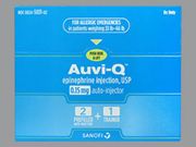 Auvi-Q <br> Alpha- and Beta-Adrenergic Agonist <br>Epinephrine 1 mg / mL, 2/Pack <br> (1:1000) Injection Auto-Injector 0.15 mL <br>SANOFI AVENTIS 00024583102 