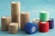 Bandage Cohesive<br> Latex Elastic 4"x5yd <br>Self-Adherent Tan ,10/pack