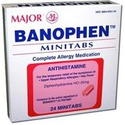 BANOPHEN MINI TABS <BR> 25 MG , 24/BOX <BR> NDC # 00904-5551-24