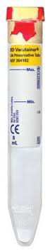 BD Vacutainer Urinalysis Tube Conical Bottom Chlorhexadine Ethyl ...
