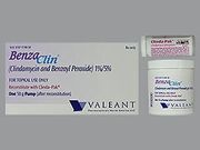 BenzaClin <br>Clindamycin Phosphate / Benzoyl Peroxide <br>1% - 5% Topical Gel Jar 50 Gram <br>Bausch 00187-5190-50