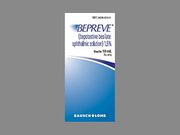 Bepreve <br> 1.5% Ophthalmic Solution  10ml <br>Bausch 24208-0629-01