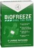 Biofreeze Patch, <br> 5 ct, 3/bx 8bx/cs <br> Biofreeze 14674