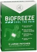 Biofreeze Patch, <br> 5 ct, 3/bx 8bx/cs <br> Biofreeze 14674