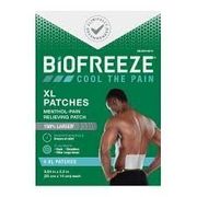 Biofreeze Patch, X-Large, <br> 4 pc, 3/bx 8bx/cs <br> Biofreeze 15001