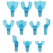 BLU-TRAY Impression Trays, <br>Perforated, Anterior Lower #10, <br> 12/bg , 25 bag/Case <br> Dukal UTA-7220
