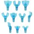 BLU-TRAY Impression Trays, <br>Perforated, Anterior Lower #10, <br> 12/bg , 25 bag/Case <br> Dukal UTA-7220