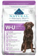 BLUE Natural Veterinary Diet <br> Canine WU Weight Management & Urinary Care <br>22 lb <br>BLUE BUFFALO  801330