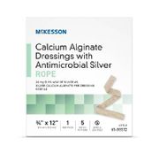 Calcium Alginate Dressing<br> with Antimicrobial Silver <br> Calcium Alginate Dressing <br>Containing 1.4% Silver 3/4 X 12 Inch , 5/box <br> Mckesson 61-88512