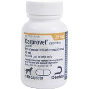 Carprovet (Carprofen) Caplets<br>  25 mg, 180/Bottle <br> DECHRA  17033-362-18