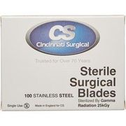 Cincinnati Surgical Stainless Steel <br>Surgical Blades Size #15 , 100/Box <br> CINCINNATI SURGICAL 0115