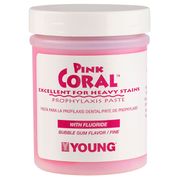 Coral Prophy Paste with Fluoride<br> Bubble Gum, 8.8 oz , 12/Case <br> YOUNG DENTAL 033309