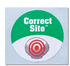 Correct Site Surgical site marking Sticker <br> 1" Green/White Sterile , 100/Case <br> Ansell 3176