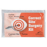 Correct Site Surgical site marking Stickers<br> Standard Tip Green/White <br> Sterile , 250/Case  <br> Ansell 3186