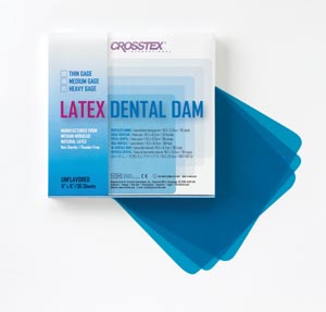thumbnail image 2 of Crosstex Dental Dam - Latex Heavy Gauge 6x6 Inch Sheets, Unflavored & Powder-Free (Pack Of 36) 2 of 5