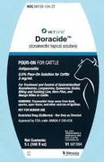Doracide (Doramectin Topical Solution)<br>  Antiparasitic Pour-On for Cattle, 5 Liter <br> Vetone 501094