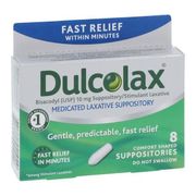 Dulcolax Stool Softener Suppository<br>  10mg 8/Bx<br> Boehringer Ingelheim Pharma - 3323615