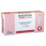 Exam Glove Medi-Pak<br> Performance Plus NonSterile <br>Powder Free Stretch Vinyl Smooth Ivory<br> Medium Ambidextrous <br> 100/Box , 10 box/case <br> Mckesson 14-816