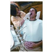 Fabricel Patient Bib<br> 20 in x 29 in Blue Tissue / Poly <br>500/Case <br> Tidi 980966