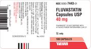 FLUVASTATIN 40MG<BR>100 Capsules/pack <br> Brand Name <br> ( LESCOL 40MG ) <br> Teva 00093744301