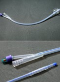 Foley Catheter AMSure 2-Way Standard Tip <br> 30 cc Balloon 24 Fr. Silicone , 10/Box <br> Amsino AS42024S