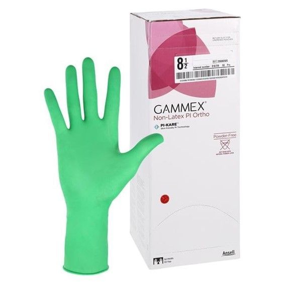 Gammex Polyisoprene Surgical Gloves size 8.5 Light Green Chemo Tested