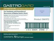 Gastrogard (Omeprazole) <br> Oral Paste for Equine Ulcers, 6.15gm <br> 72/Case ,  (ProPack) <br> Boehringer Ingelheim 3661172