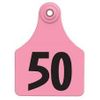 Global Large Female Ear Tag <br> with Button, Numbered 76-100, <br> Pink , 25/Pack <br> Allflex GLF100/GSM-PK Global Large Female Ear Tag <br> with Button, Numbered 76-100, <br> Pink , 25/Pack <br> Allflex GLF100/GSM-PK