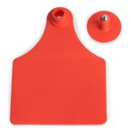 Global Maxi Female Ear Tag <br> with Button, Blank, Red , 25/Pack <br> Allflex GXF/GSM-R