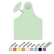 Global Maxi Female Ear Tag <br> with Button,  Numbered 1-25, <br> Green , 25/Pack <br> Allflex GFX025/GSM-G