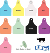 GLOBAL SMALL FEMALE <br> RED BLANK , 25/Pack <br> Allflex GSF-R