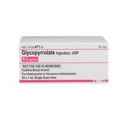 Glycopyrrolate  <br>0.2 mg / mL Injection Single-Dose Vial <br>  1 mL , 25/Box <br> Accord 16729047108