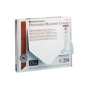 HSI Headrest Cover <br> 11.5 in x 10 in Clear Plastic <br>250/Box<br>HS L0CPS