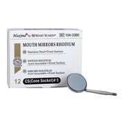 HSI Mirror Head Size 5 <br> Single Side Cone Socket <br> Front Surface Rhodium 12/Box <br> HS 104-3360