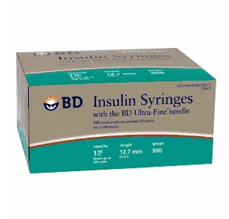 ◆◆◆ つよ ◆◆◆ Standard Insulin Syringe with Needle Ultra-Fine™ - McKesson