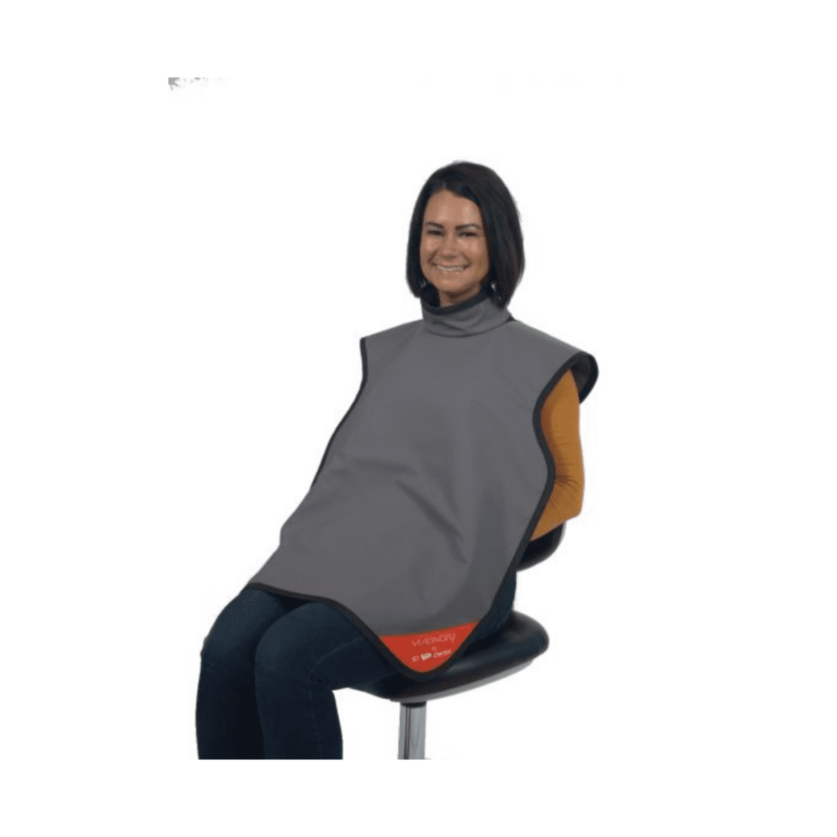 Lead Free XRay Apron Adult W/Collar Grey 3D Dental XACAGLF