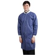 Maxi-Gard Protective Lab Coat <br> Large Blueberry Disposable 3 Pockets <br>Snap Front Long Sleeves Fluid Resistant <br>10/Package <br> HS 1126291