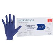 MICRO-TOUCH NitraFree <br>  Nitrile Exam Gloves Large Blue <br>Non-Sterile 200/Bx , 10 Box/case <br> Ansell 313028090