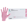 MICRO-TOUCH NitraFree <br> Nitrile Exam Gloves Large Pink <br>  Non-Sterile 100/Bx , 10 Box/Case <br> Ansell 6034513
