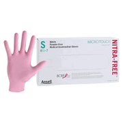 MICRO-TOUCH NitraFree <br>  Nitrile Exam Gloves Small Pink <br> Non-Sterile 100/Bx . 10 Box/Case <br> Ansell 6034511