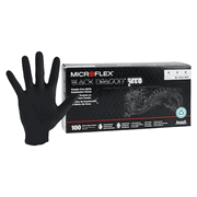 MICROFLEX Black Dragon Zero <br> Nitrile Exam Gloves Medium <br>  Black Non-Sterile 100/Bx , 10 Box/Case <br> Ansell BD-1002-NPF