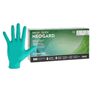 MICROFLEX Neogard Neoprene <br>  Exam Gloves Large Green <br> Non-Sterile 100/Bx , 10 Box/Case <br> Ansell C523