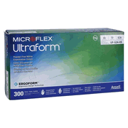 MICROFLEX Ultraform Nitrile Exam Gloves <br> Medium / Large Cobalt Blue<br> NS 300/Bx , 10 Box/Case <br> Ansell UF-524-ML