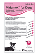 Midamox for Dogs <br> 20.1 to 55 Pounds, Red Label (6 Dose)<br> Vetone 6902423684