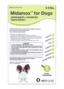 Midamox for Dogs <br>  3 to 9 Pounds, Yellow Label (6 Dose)<br> Vetone 6902420684